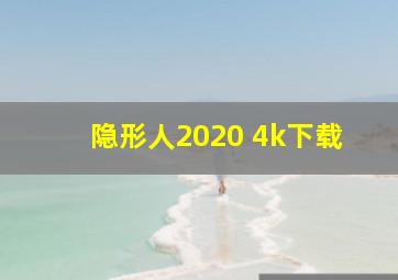 隐形人2020 4k下载